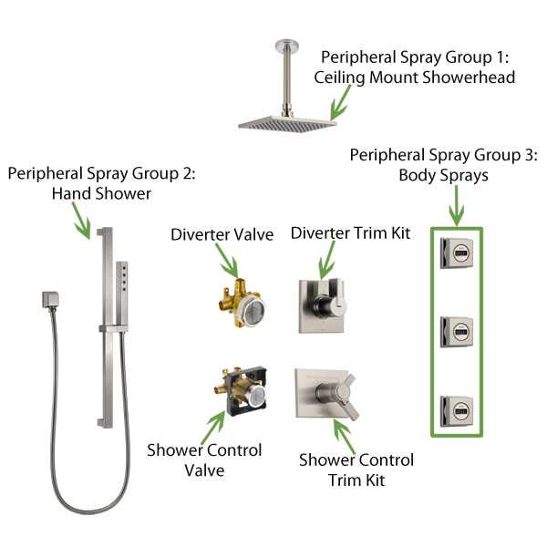 delta shower parts diagram