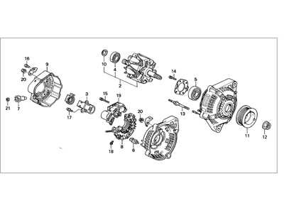 denso alternator parts diagram