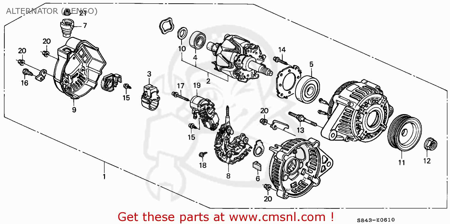 denso alternator parts diagram