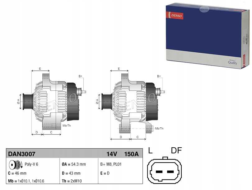 denso alternator parts diagram