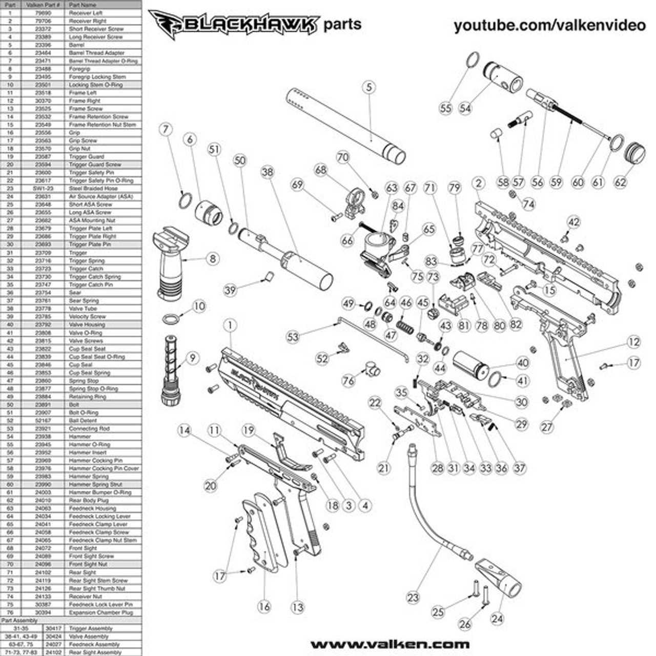 diagram parts of a gun