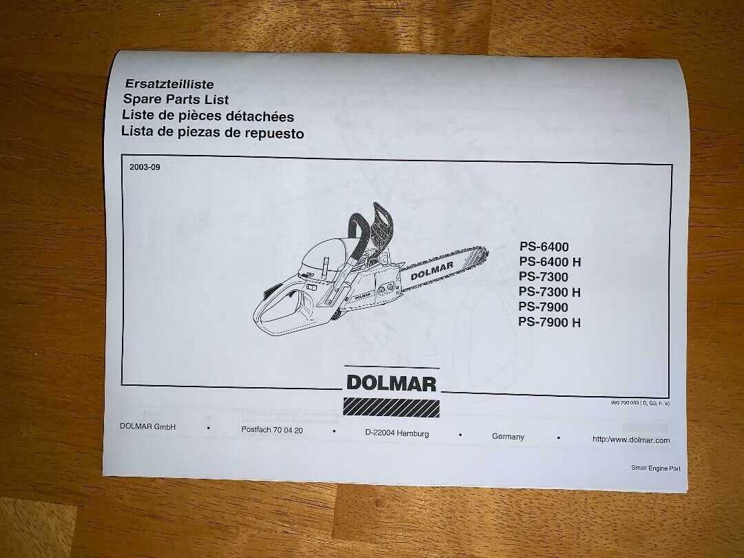 dolmar chainsaw parts diagram