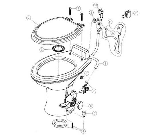 dometic 300 rv toilet parts diagram