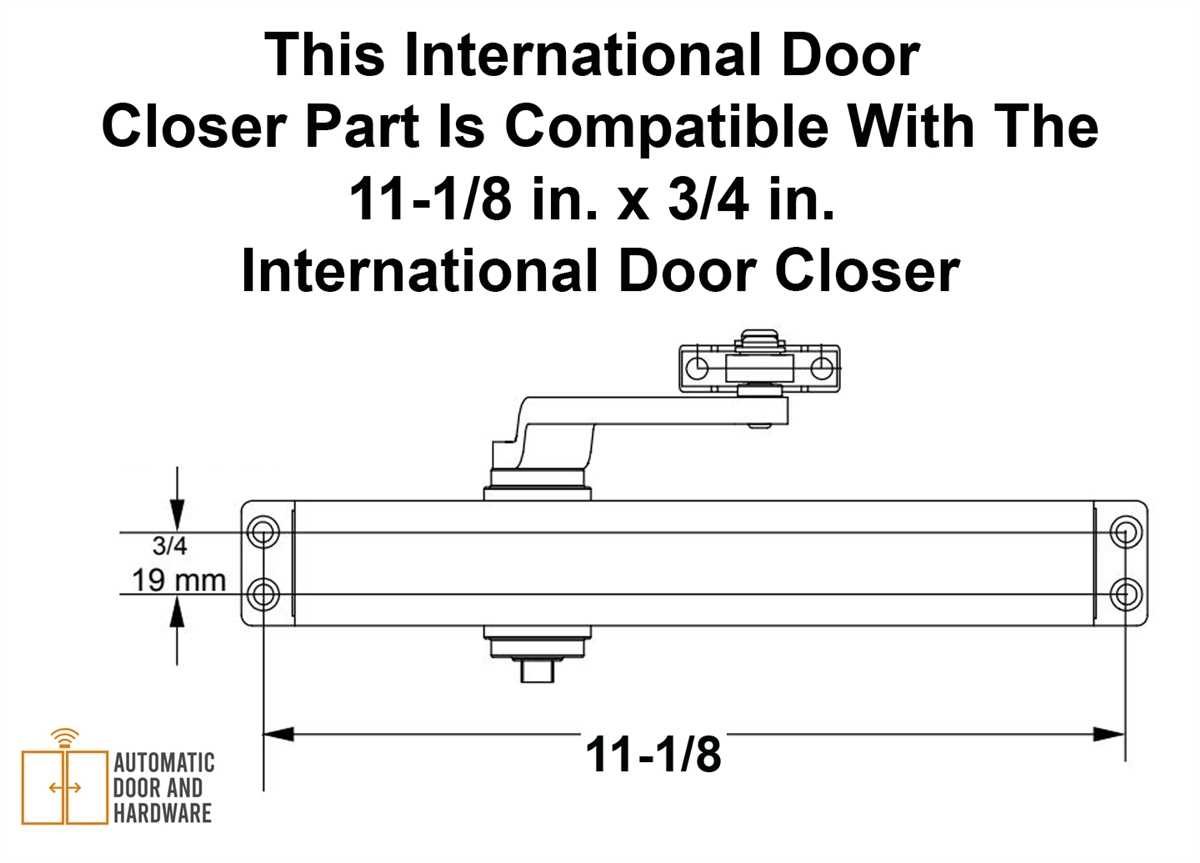 door closer parts diagram