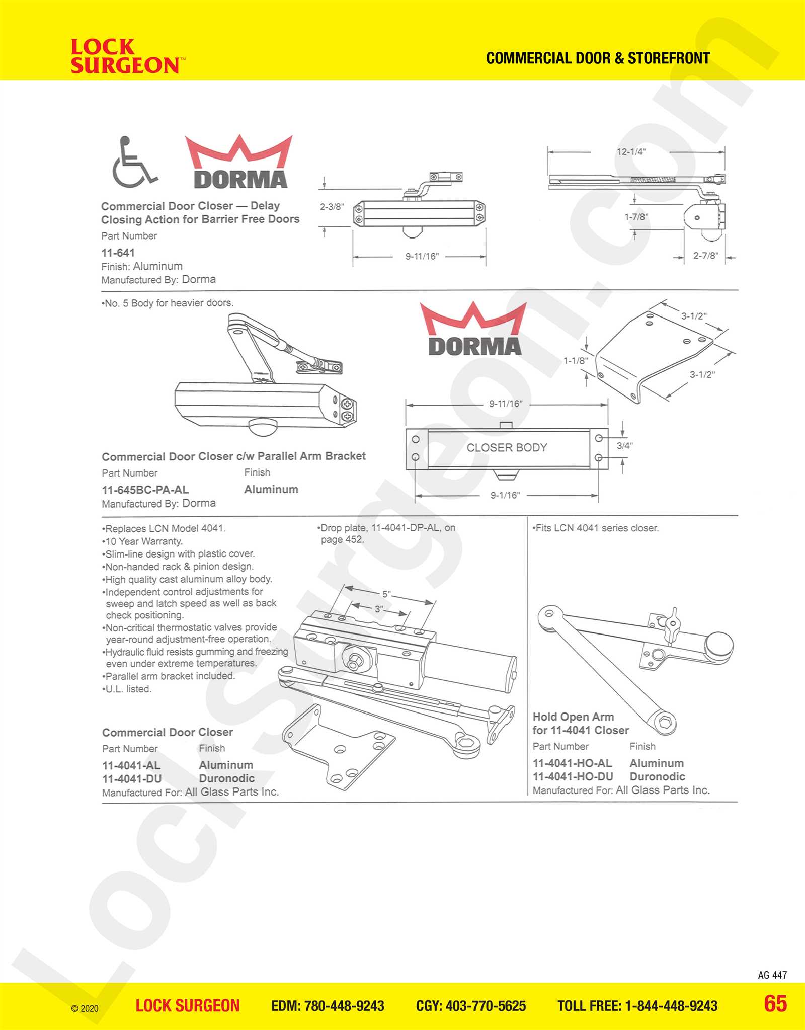 door closer parts diagram