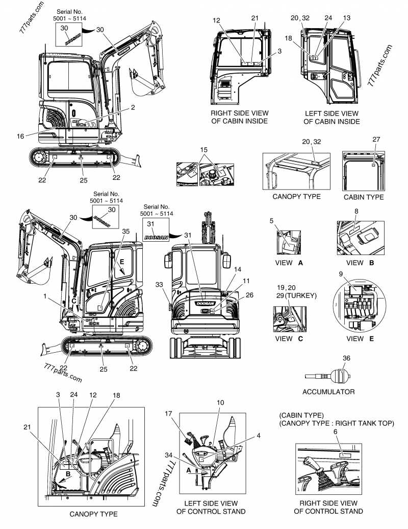 doosan parts diagram