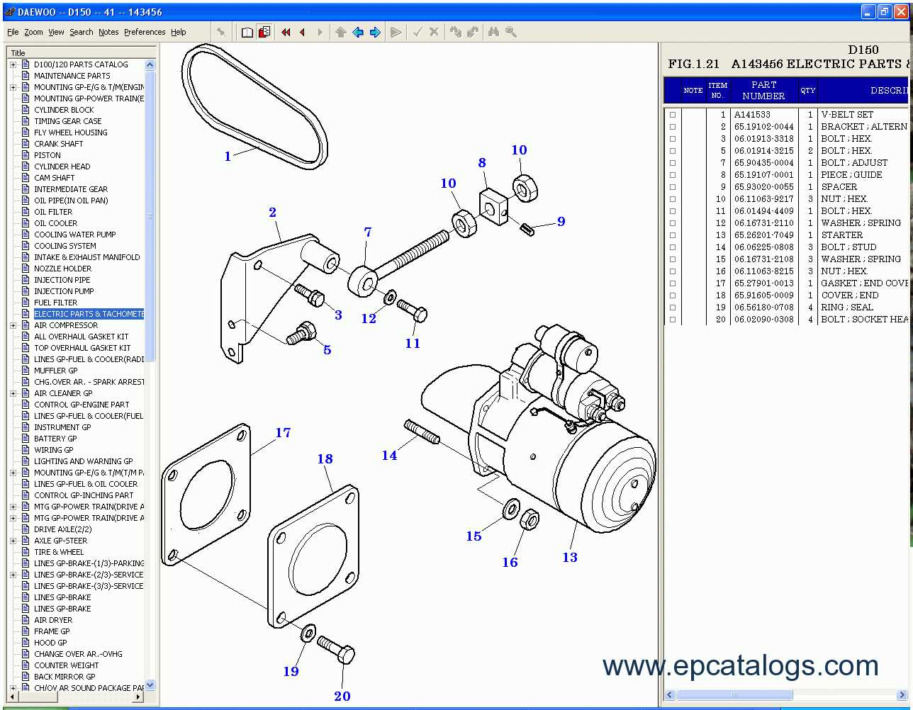 doosan parts diagram