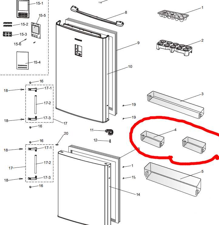 double door refrigerator samsung refrigerator parts diagram