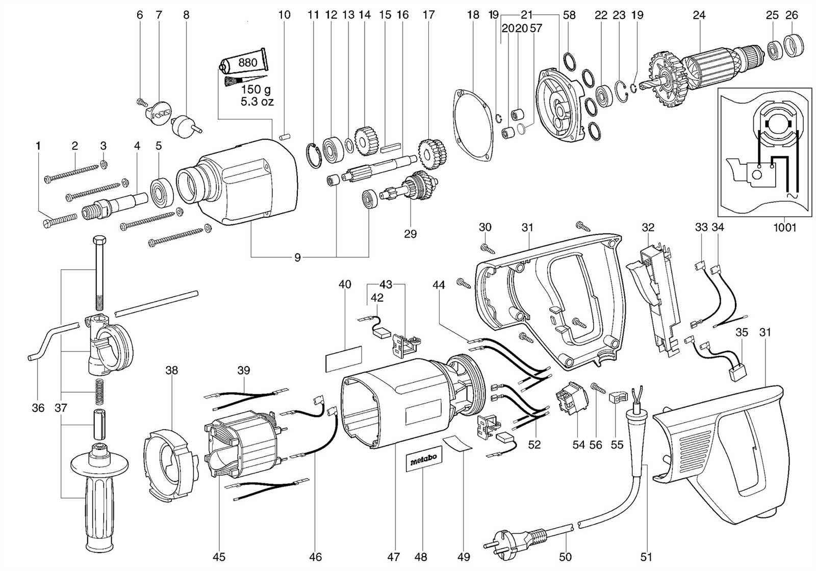 drill parts diagram