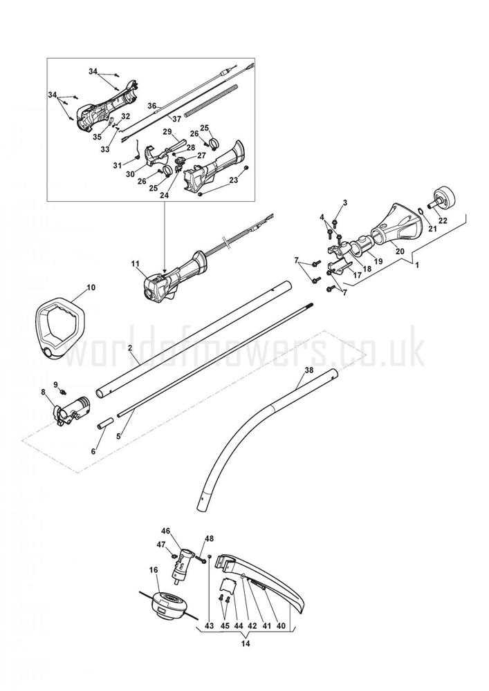 echo pole saw parts diagram