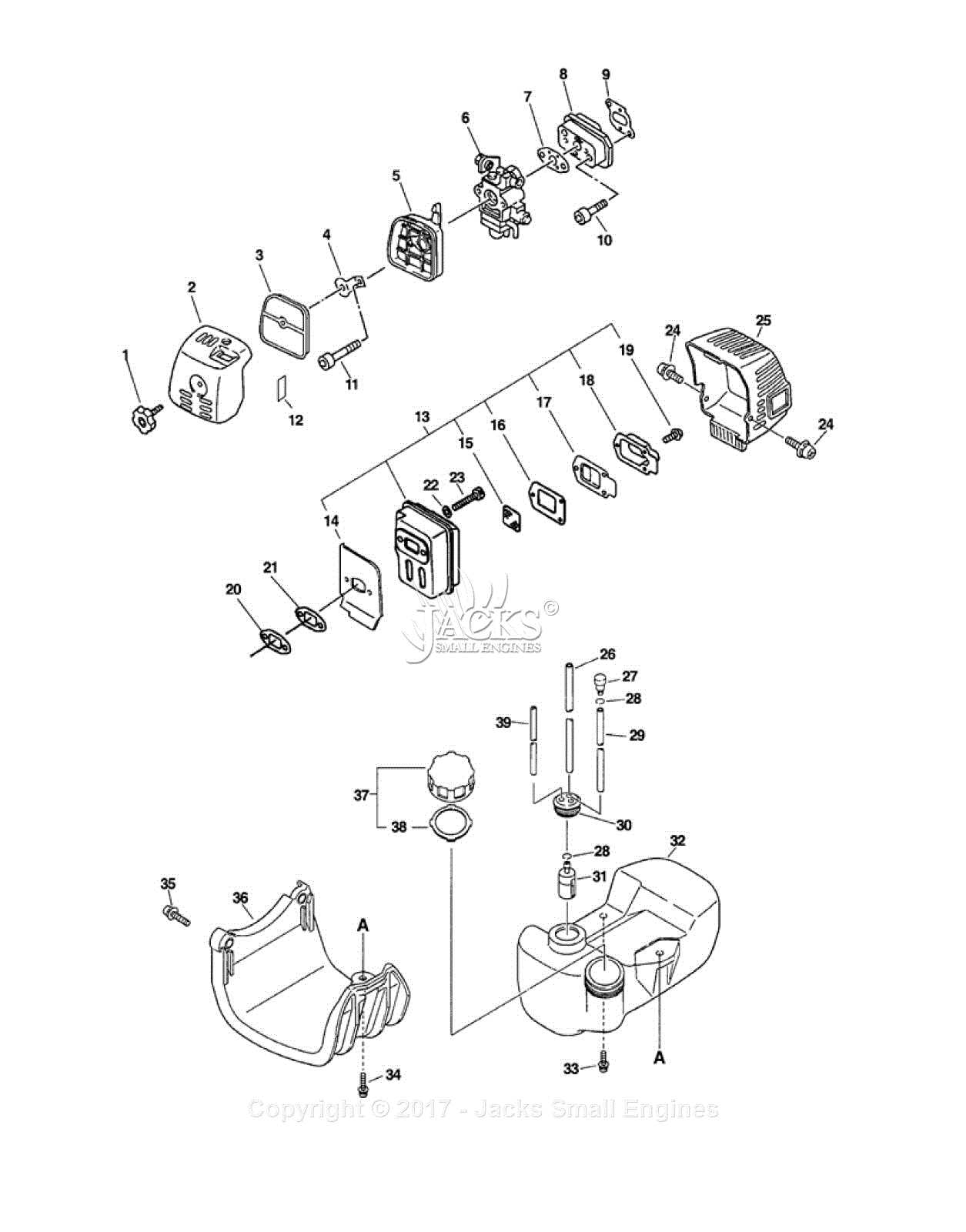 echo srm 210 trimmer parts diagram