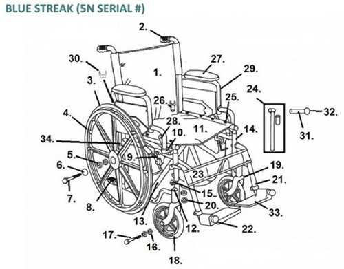 electric wheelchair parts diagram