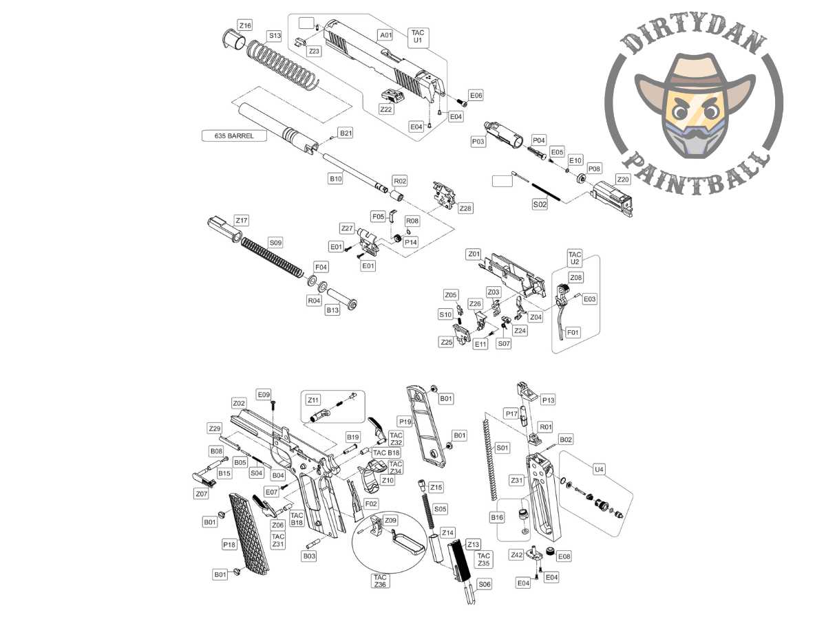 elite force 1911 parts diagram