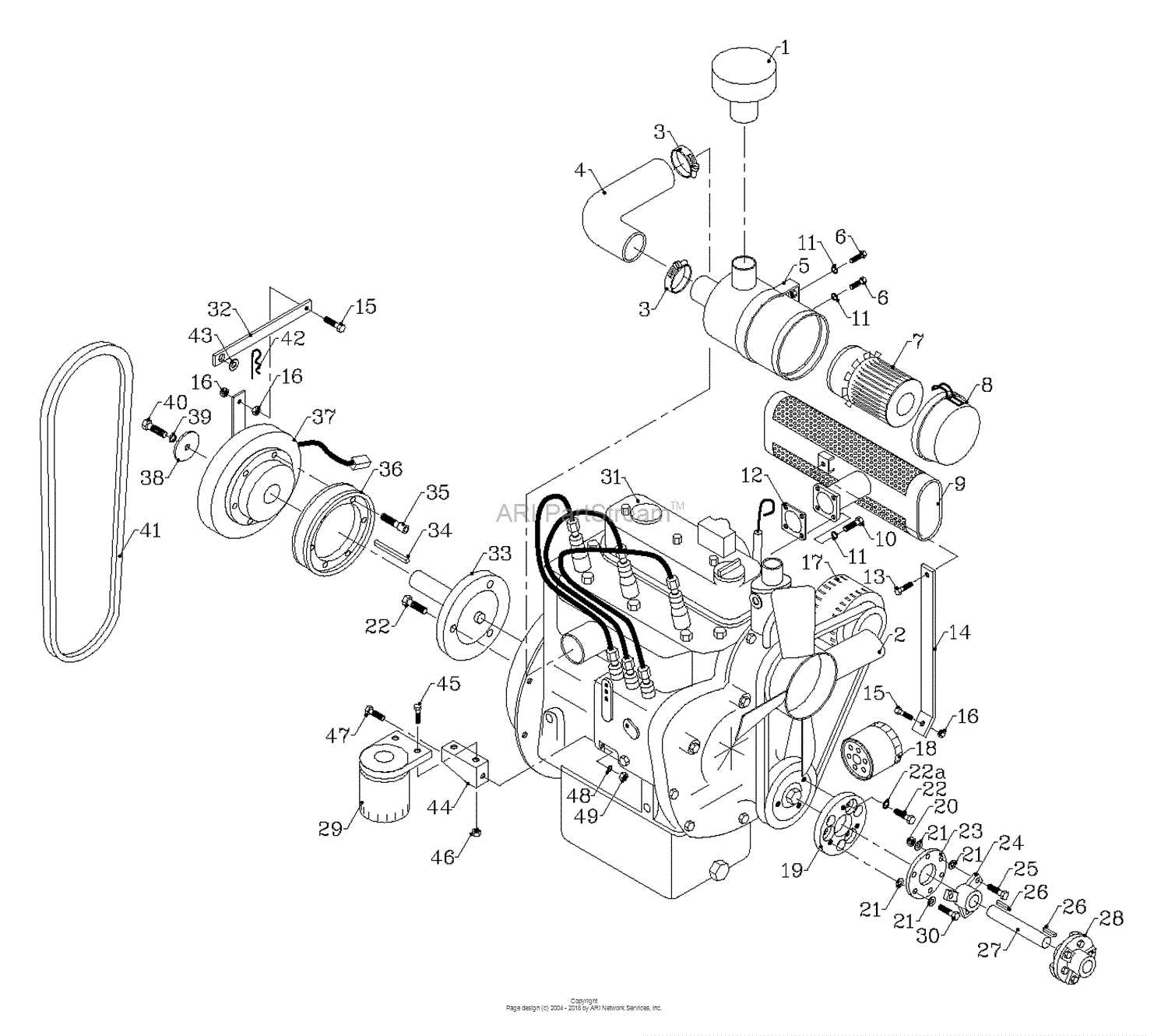 engine parts diagram