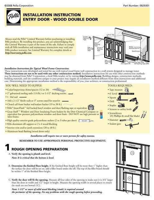 entry door parts diagram