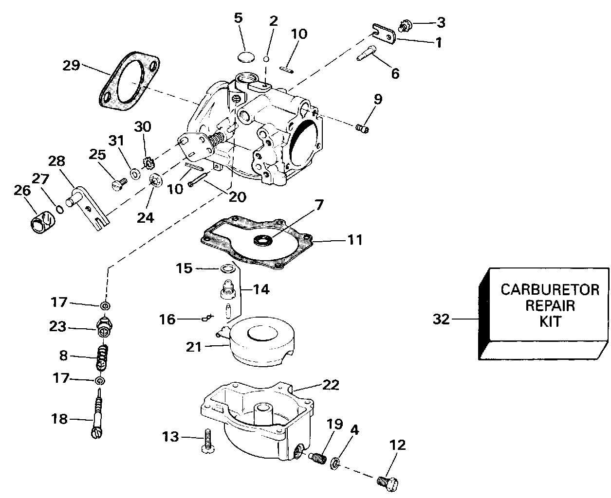 evinrude 40 hp parts diagram