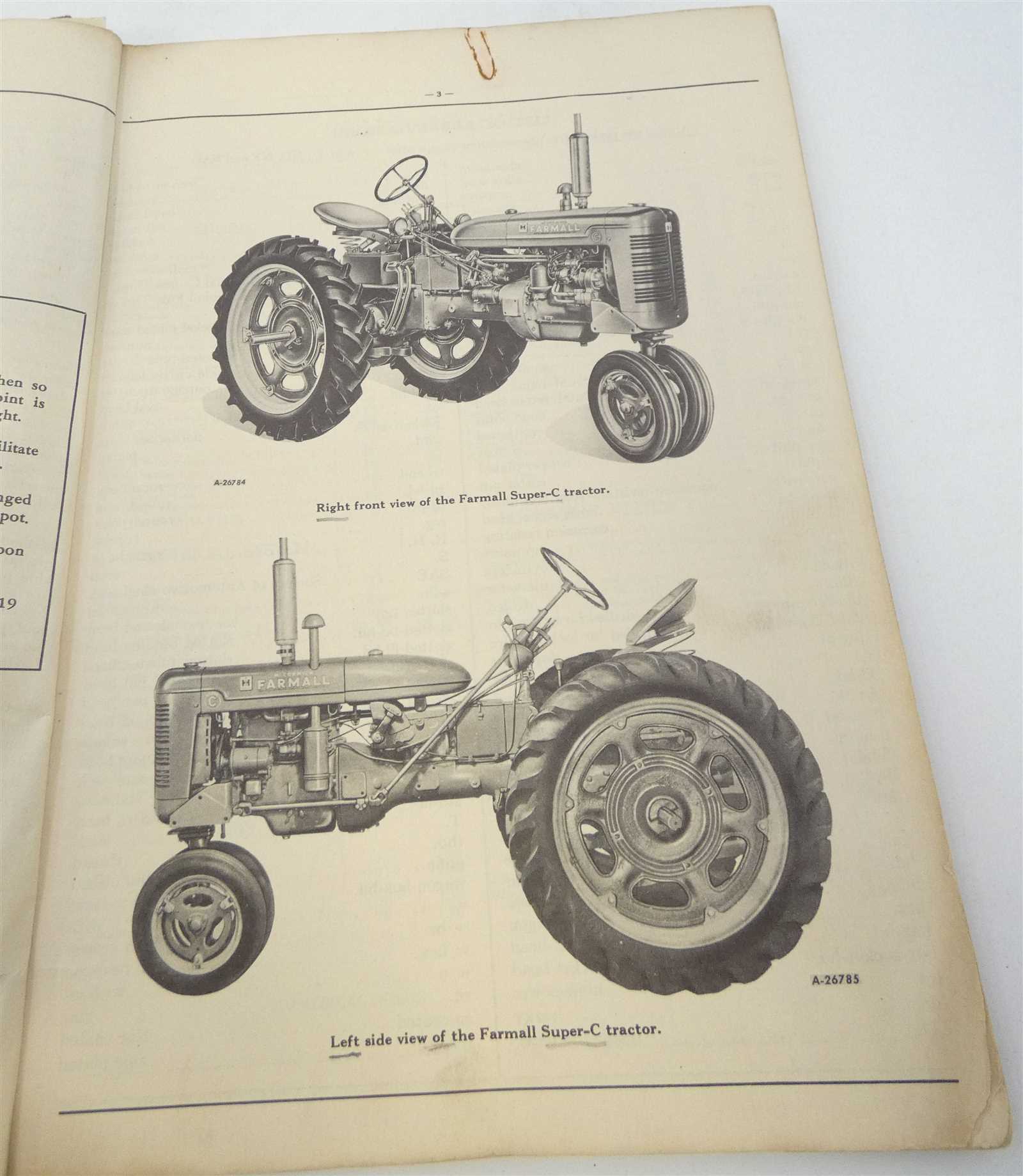 farmall super c parts diagram