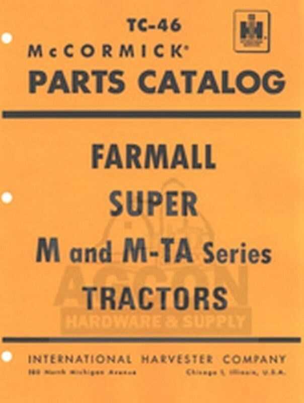 farmall super c parts diagram