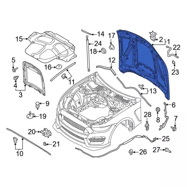 ford mustang parts diagram