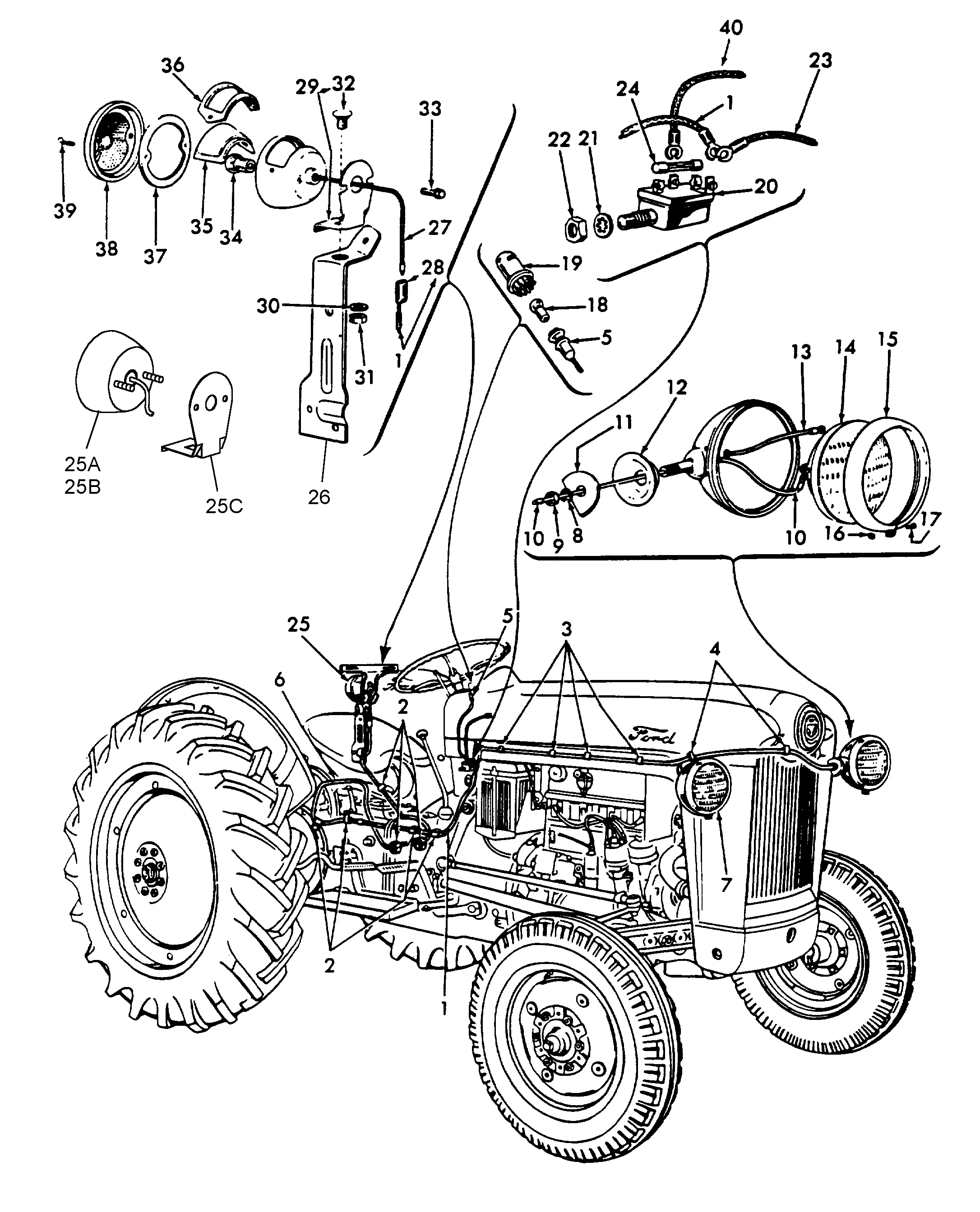 ford naa tractor parts diagram