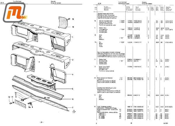 ford transit body parts diagram