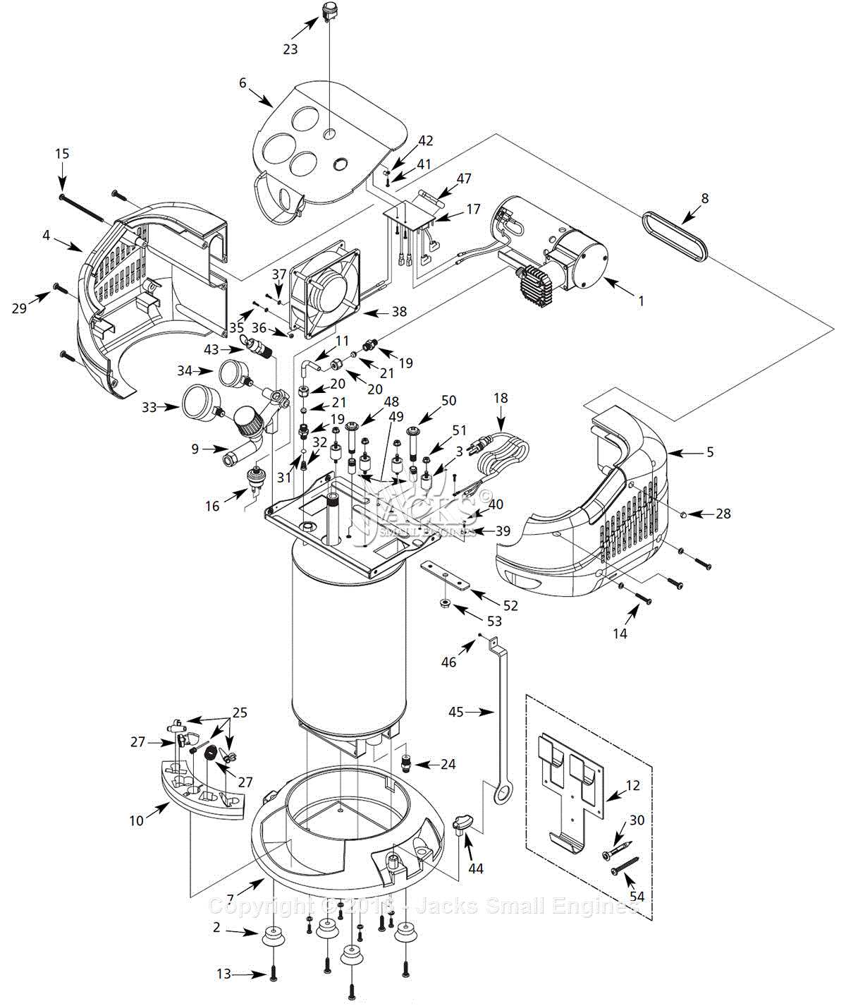 fortress air compressor parts diagram