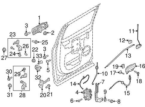 front door lock parts diagram