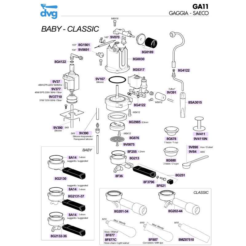 gaggia classic parts diagram pdf