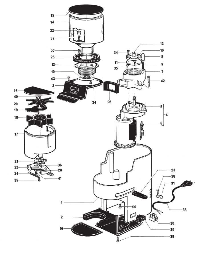 gaggia parts diagram