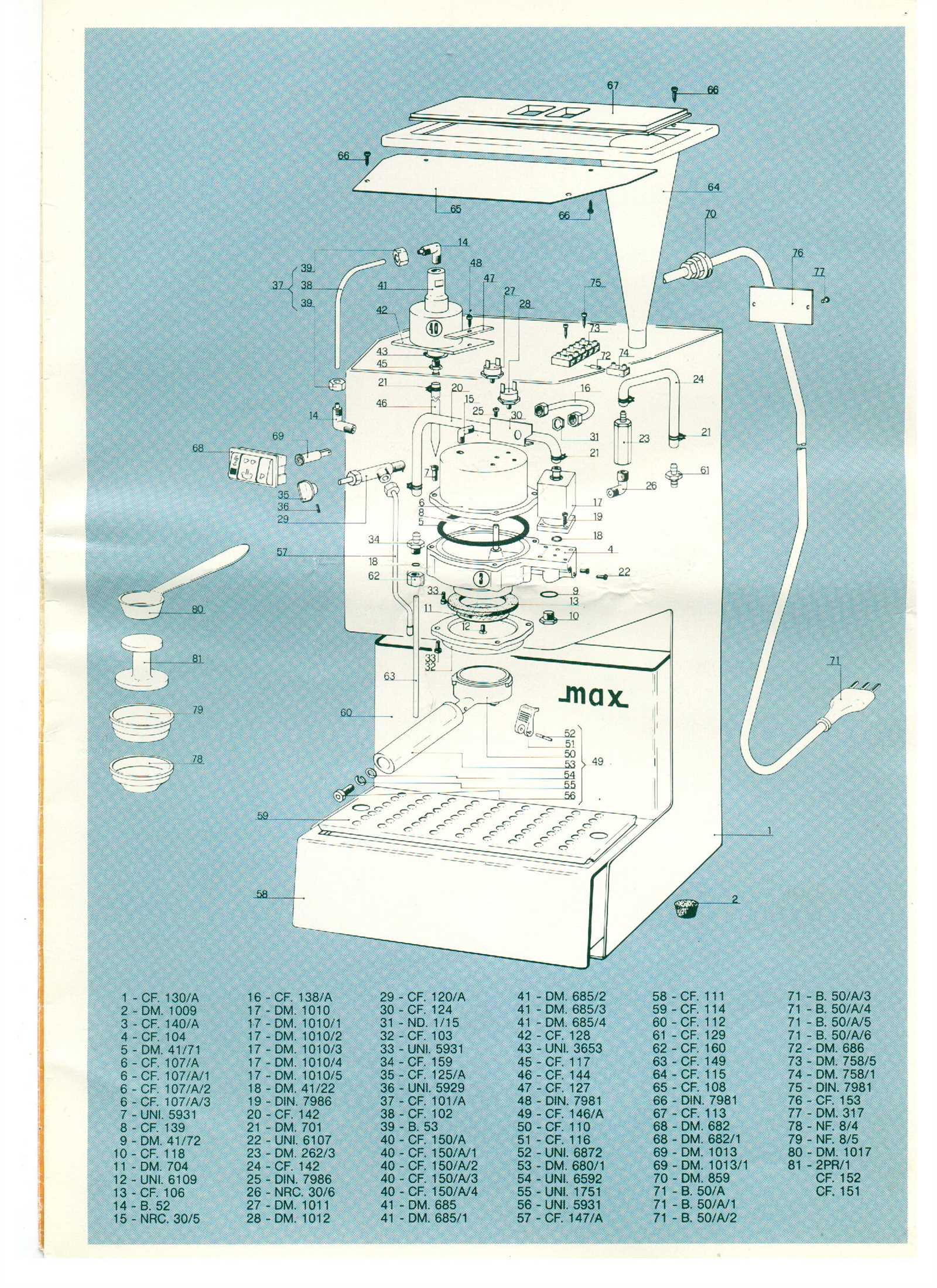 gaggia parts diagram