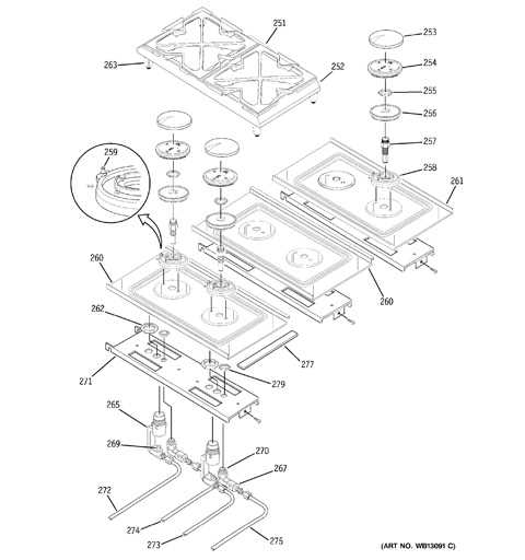 gas range parts diagram