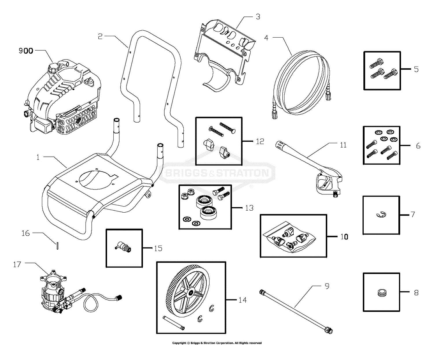 generac 2900 psi pressure washer parts diagram