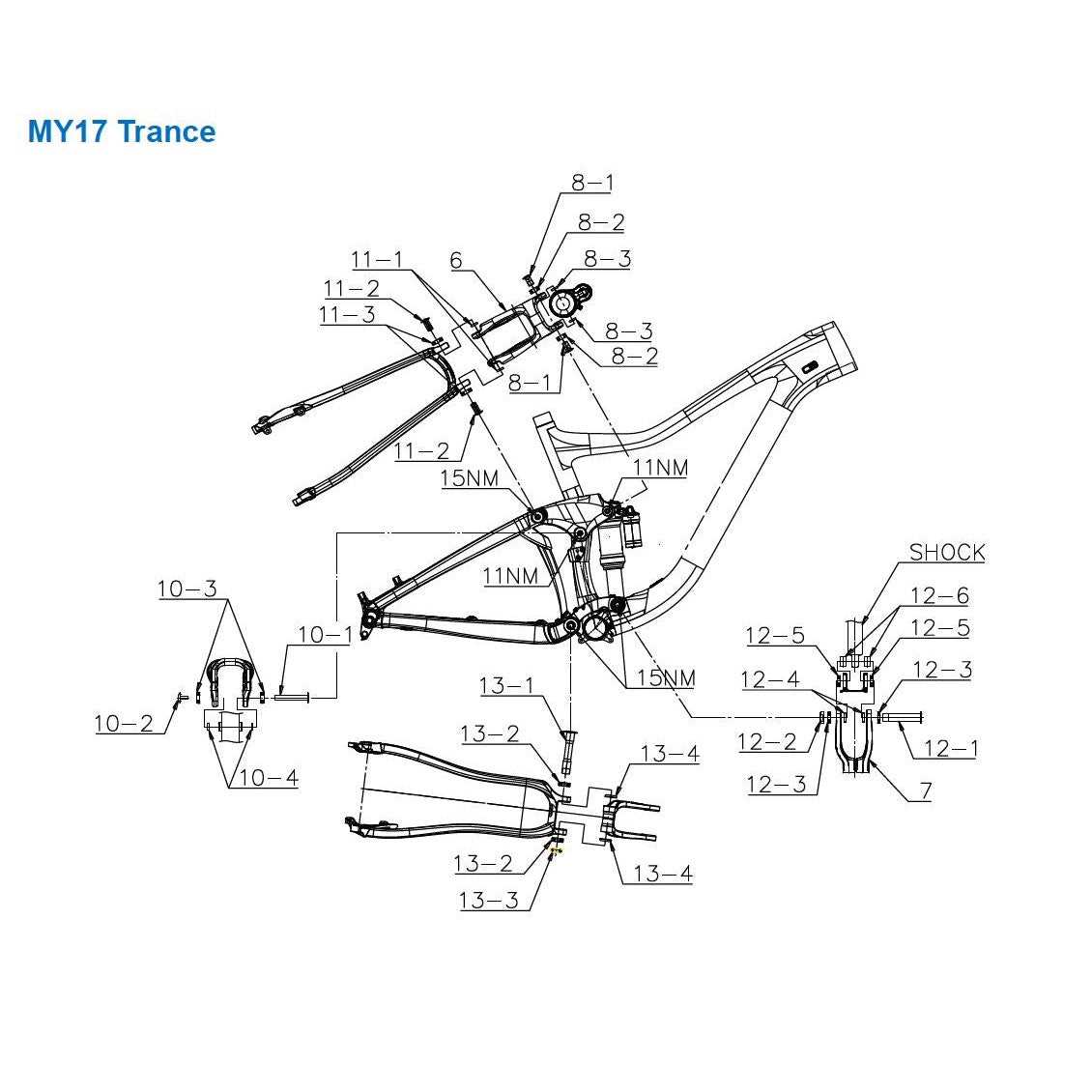 giant trance parts diagram