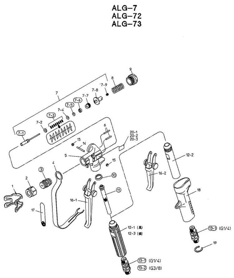 graco contractor gun parts diagram