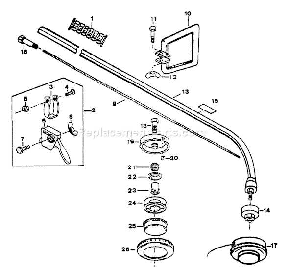 grass trimmer parts diagram