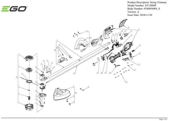 grass trimmer parts diagram