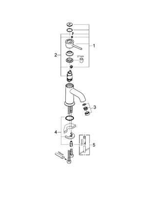 grohe bathroom faucet parts diagram