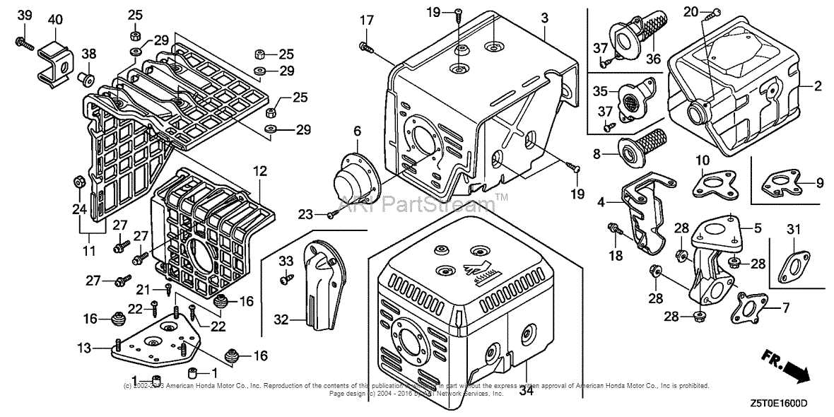 gx390 honda parts diagram