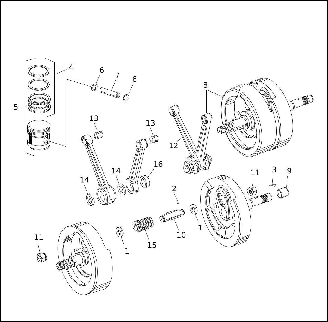 harley starter parts diagram