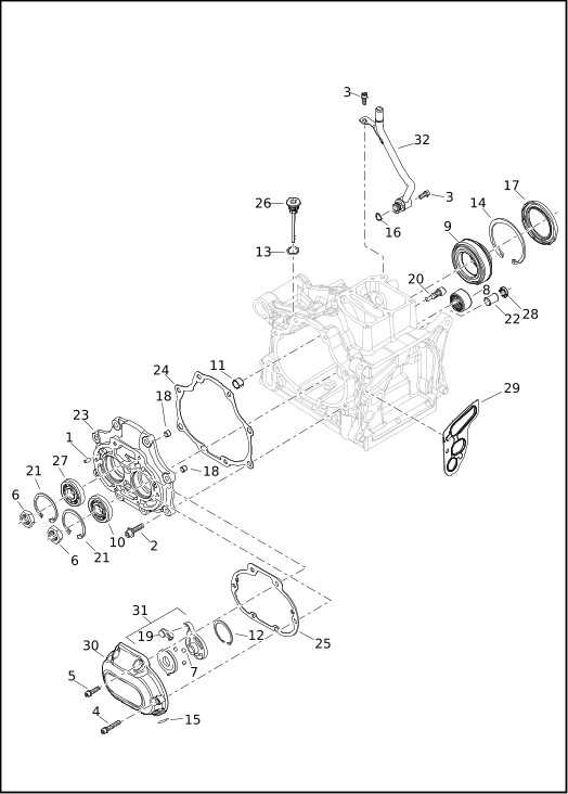 harley starter parts diagram