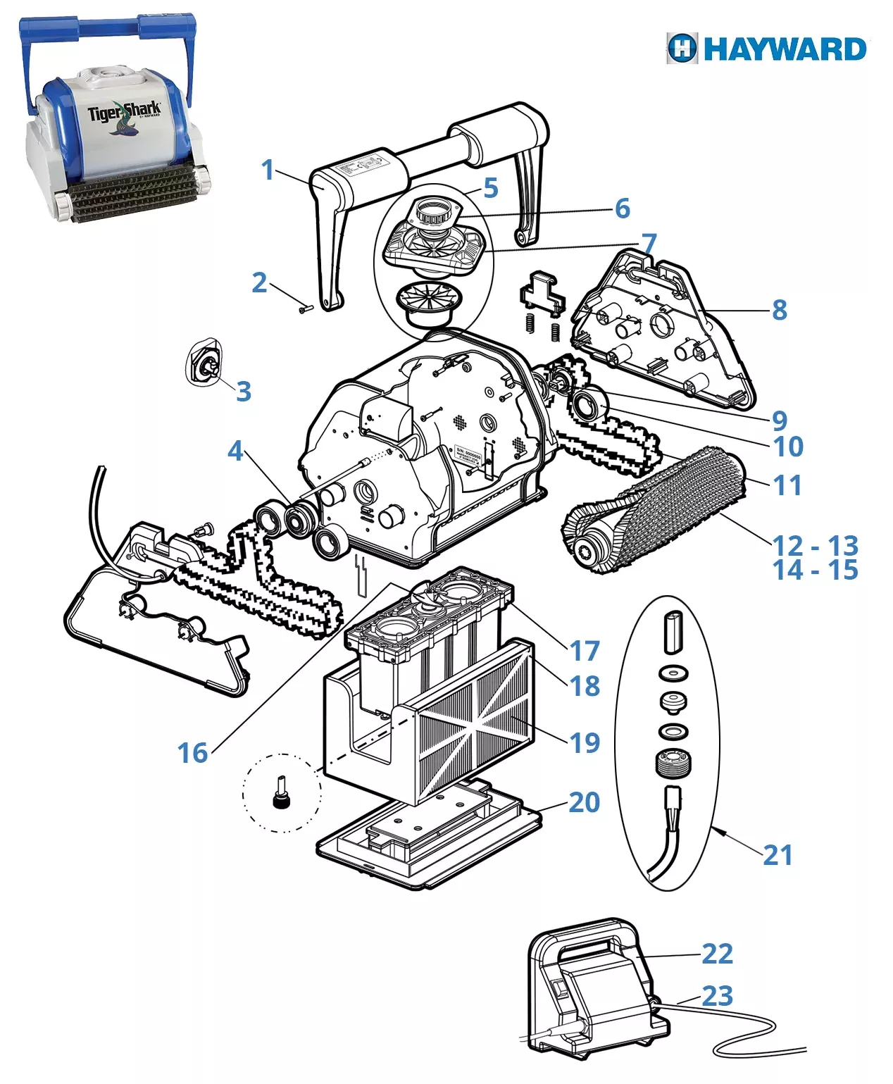 hayward pool vac ultra parts diagram