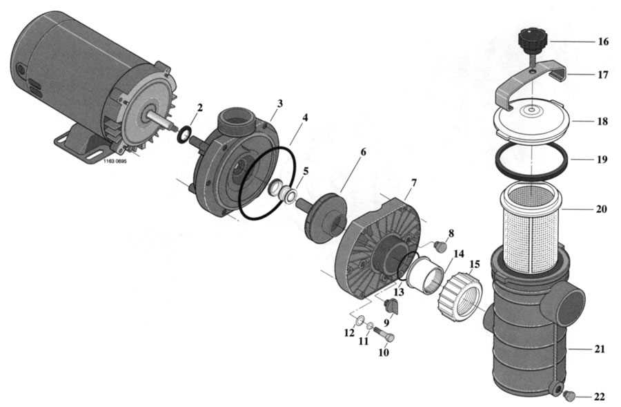 hayward super pump motor parts diagram