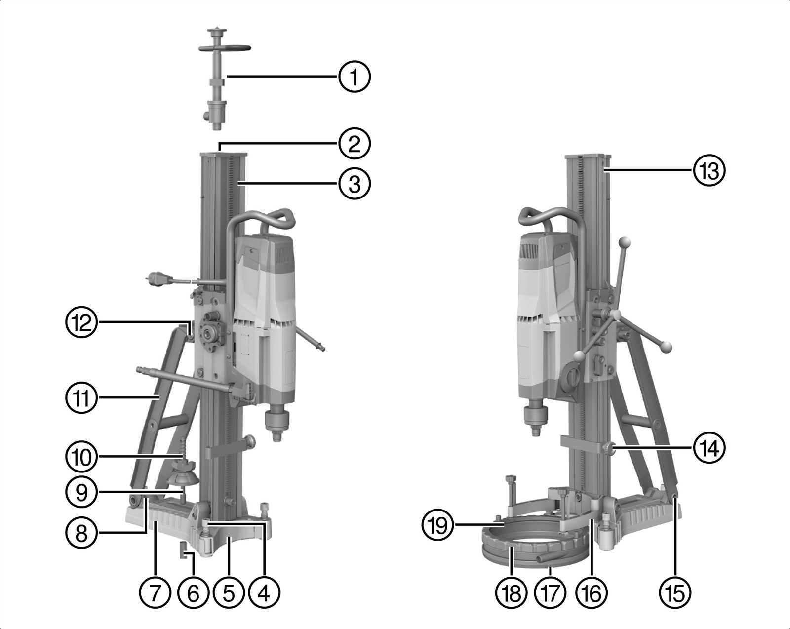 hilti dd 200 parts diagram