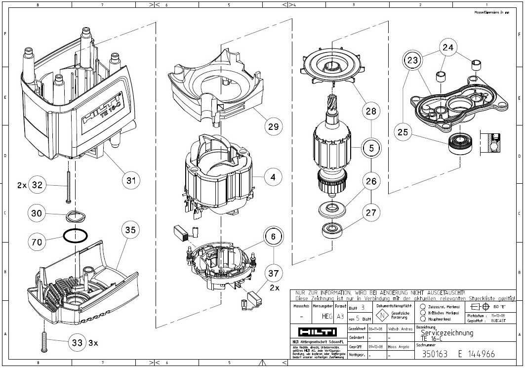 hilti te 75 parts diagram