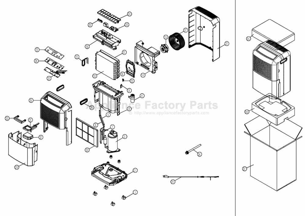 hisense dehumidifier parts diagram