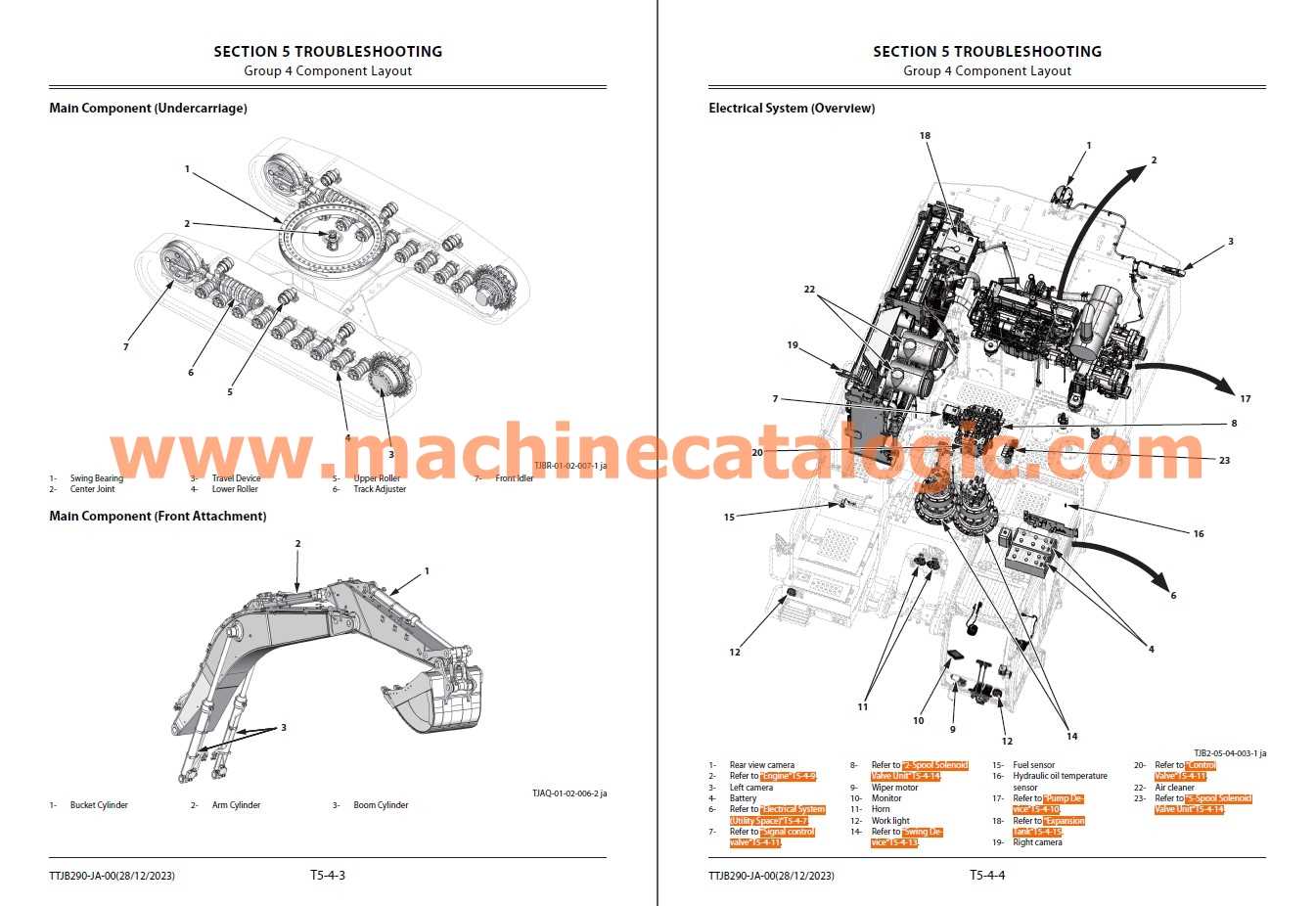 hitachi excavator parts diagram