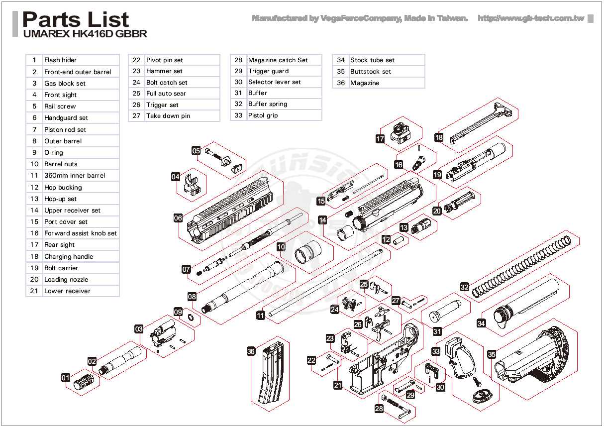 hk416 parts diagram