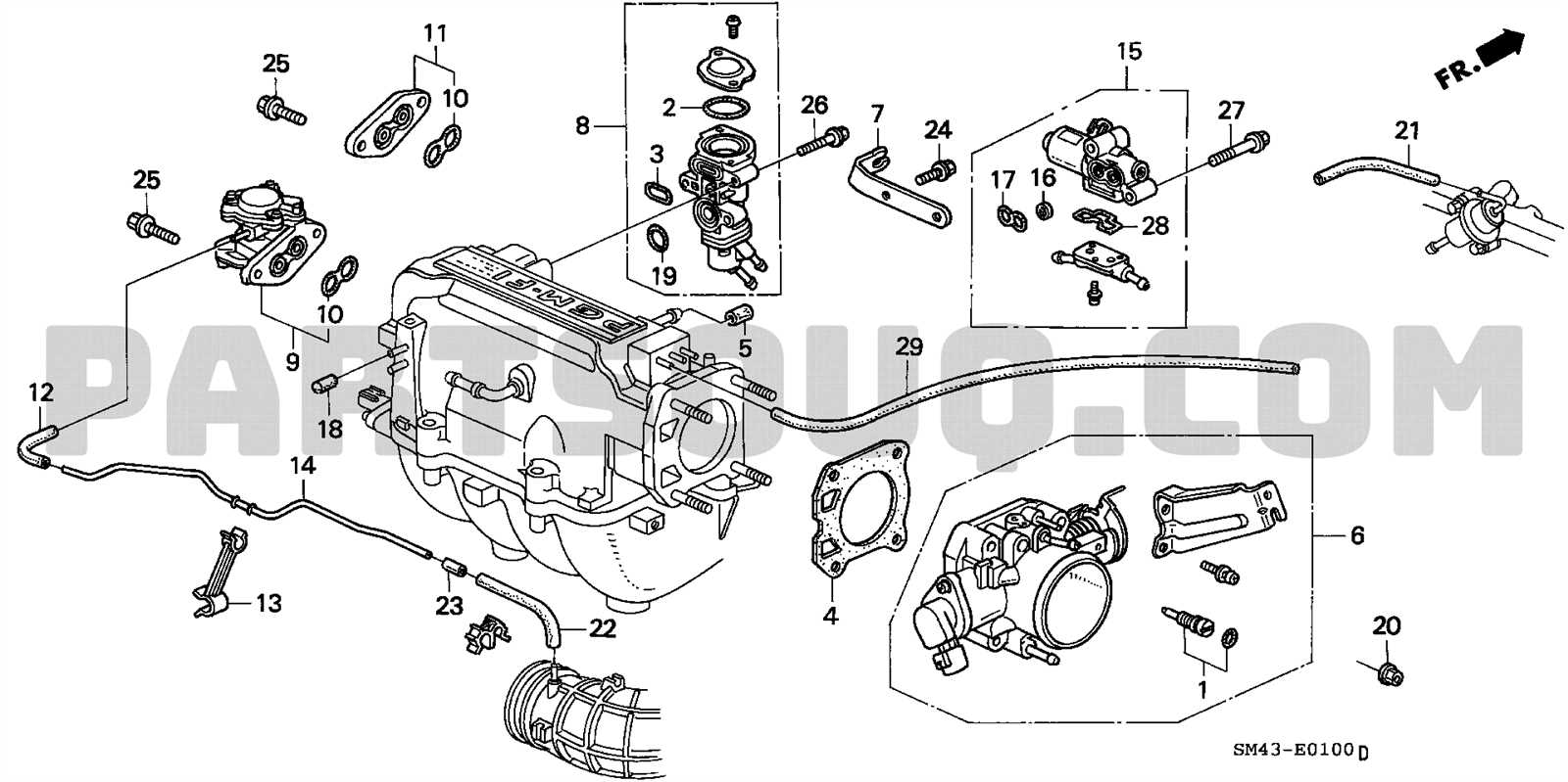 honda accord engine parts diagram