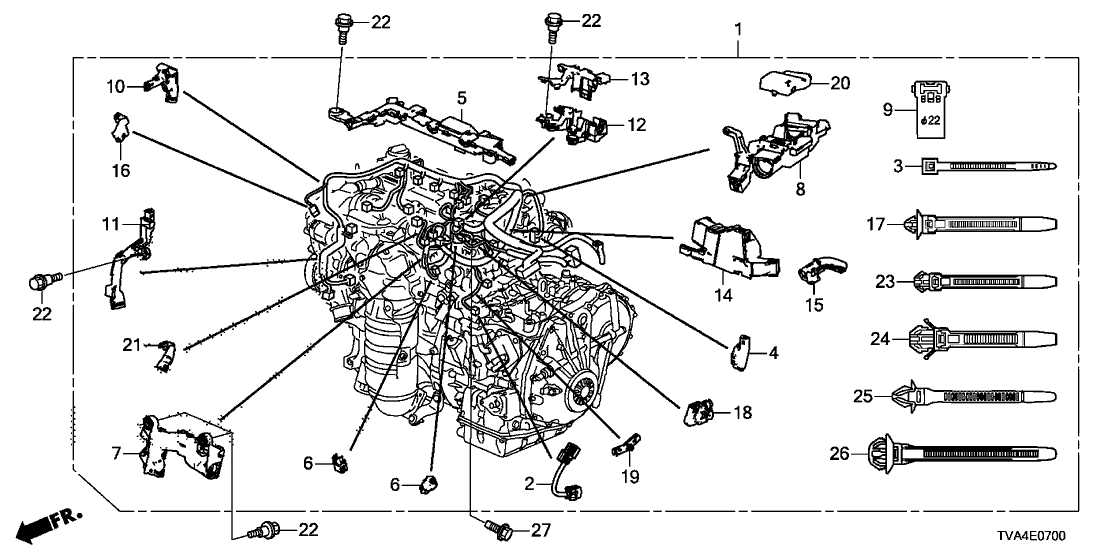 honda accord engine parts diagram