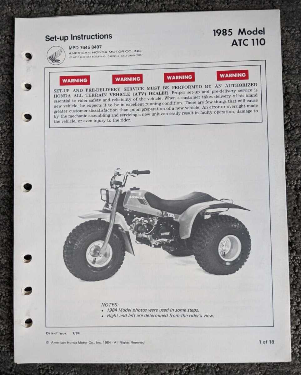 honda atc 110 parts diagram